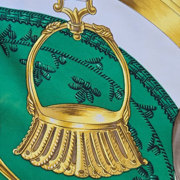 Hermès Vintage Silk Scarf Étriers Stirrups Equestrian Hand Rolled - Picture 13 of 16